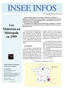 Les Mahorais en Métropole en 1999