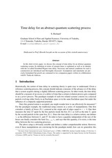 Time delay for an abstract quantum scattering process S Richard