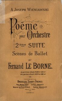 Partition couverture couleur, Scènes de Ballet, Op.9, Poème d Orchestre, 2me Suite: Scene de Ballet