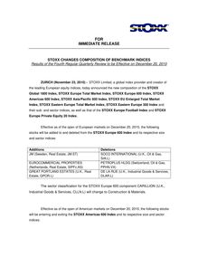 STOXX 43 600 TMI Q4 Benchmark Review  5 