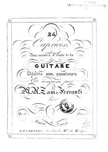 Partition complète, 24 Caprices, Op.11, Ferranti, Marco Aurelio Zani de