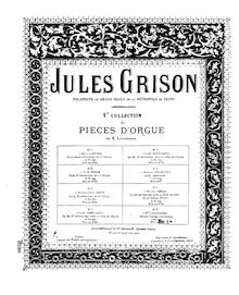 Partition Grande Marche Triomphale, Pièces d Orgue, Grison, Jules