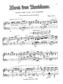 Partition , Einzug der Gäste auf der Wartburg (S.445/1b), 2 Stücke aus Tannhäuser und Lohengrin par Franz Liszt