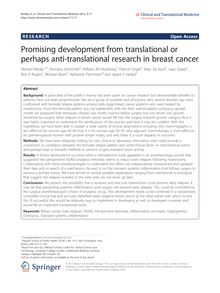 Promising development from translational or perhaps anti-translational research in breast cancer