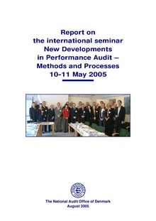 Report on the international seminar New Developments in Performance  Audit – Methods and Processes