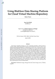 Using BlobSeer Data Sharing Platform for Cloud Virtual Machine Repository