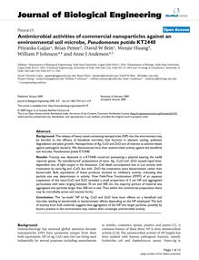Antimicrobial activities of commercial nanoparticles against an environmental soil microbe, Pseudomonas putidaKT2440