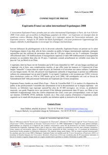 au format PDF - Espéranto-France au salon international ...