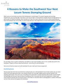 4 Reasons to Make the Southwest Your Next Locum Tenens Stomping Ground