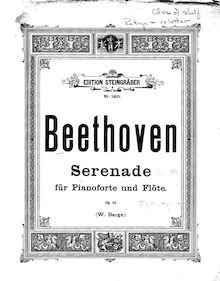 Partition complète, Serenade, D major, Beethoven, Ludwig van