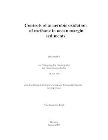 Controls of anaerobic oxidation of methane in ocean margin sediments [Elektronische Ressource] / vorgelegt von Nina Jeannette Knab
