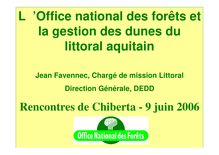L  Office national des forêts et la gestion des dunes du littoral ...