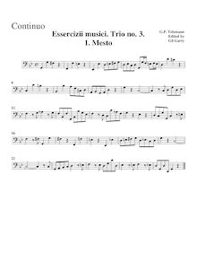 Partition Basso continuo (unfigured), Trio Sonata, TWV 42:g5, G minor
