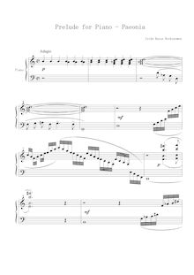 Partition complète, Prelude pour Piano, Paeonia, Isida, Kazue Rockzaemon
