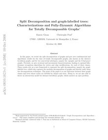 Split Decomposition and graph labelled trees: Characterizations and Fully Dynamic Algorithms