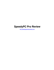 SpeedyPC Professional Review article 