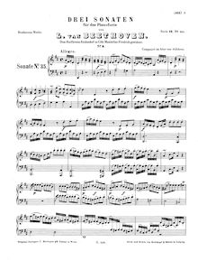 Partition Sonata No.3 en D major, 3 Piano sonates, WoO 47, E♭ major F minor D major