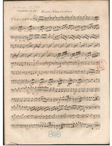 Partition violoncelles et Bassi, Piano Concerto en C major, Op.40