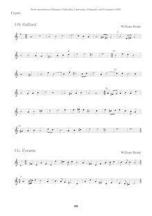 Partition Canto (Galliard + Coranta), Newe ausserlesene Paduanen, Galliarden, Cantzonen, Allmand und Couranten
