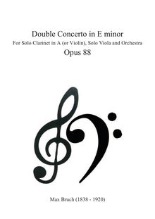 Partition complète, Dopel-Konzerte für Karinette (oder Violine), viole de gambe und Orchester, Op.88