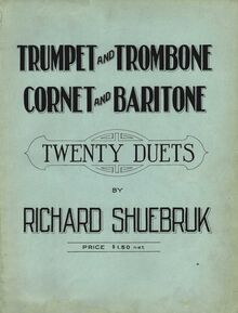 Partition couverture couleur, Twenty duos [pour] trompette et trombone, cornet et baryton