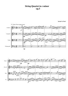 Partition I, Finale.vPresto appassionato, corde quatuor en c minor op.3