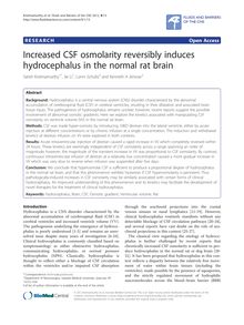 Increased CSF osmolarity reversibly induces hydrocephalus in the normal rat brain