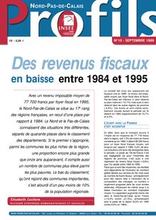 Des revenus fiscaux en baisse entre 1984 et 1995  