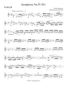 Partition violons II, Symphony No.37, D major, Rondeau, Michel par Michel Rondeau