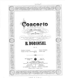Partition 2 Piano Reduction, Piano Concerto, Op.8, Bobinski, Henryk