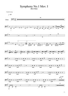 Partition Contrabasses Mov. I, Symphony No.1 en E minor, E minor