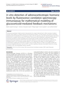 In vitro detection of adrenocorticotropic hormone levels by fluorescence correlation spectroscopy immunoassay for mathematical modeling of glucocorticoid-mediated feedback mechanisms