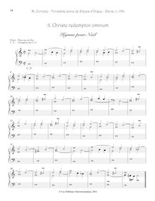 Partition , Christe redemptor omnium, Hymne pour Noël - Fuga, Troisième Livre de Pièces d’Orgue