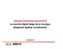 Ultratop Download Award 2010 Le marché digital belge de la musique ...
