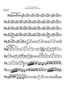 Partition basson 1, 2, Semiramide, Melodramma tragico in due atti