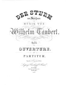 Partition complète, pour Tempest, Der Sturm von Shakespeare, Taubert, Wilhelm par Wilhelm Taubert