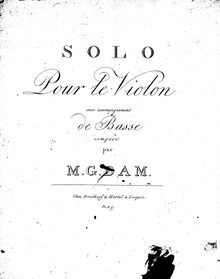 Partition parties complètes, violon Sonata en B-flat major, Solo pour le Violon avec accompagnement de Basse