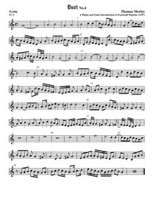 Partition viole de gambe aigue, A Plain et Easy Introduction to Practical Music par Thomas Morley