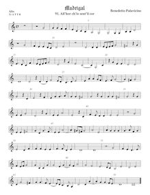 Partition ténor viole de gambe 1, aigu clef, Madrigali a 5 voci, Libro 1 par Benedetto Pallavicino
