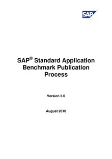 SAP Standard Application Benchmark Publication Process