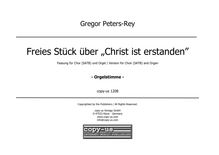Partition Orgel / orgue, Freies Stück über Christ ist erstanden (Version II)