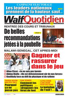 Walf Quotidien n°8944 - du mardi 18 janvier 2022