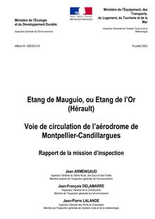 Etang de Mauguio, ou Etang de l Or (Hérault): voie de circulation de l aérodrome de Montpellier-Candillargues