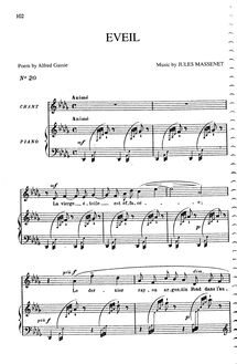 Partition complète (D♭ Major: medium voix et piano), Éveil