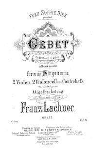 Partition compléte (monochrome), Geistliches Lied, Op.137