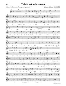 Partition Soprano 2 enregistrement , Tristis est anima mea, F minor