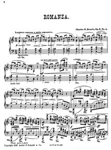 Partition , Romanza,  Moderne, Op.8, Dennée, Charles