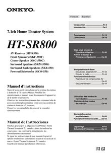 Notice Système audio Onkyo  HT-SR800