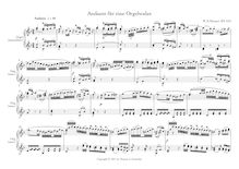 Partition complète (Piano ou orgue manuals), Andante en F major par Wolfgang Amadeus Mozart