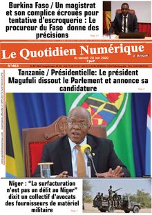 Le Quotidien Numérique d’Afrique n°1463 – Du Samedi 20 juin 2020